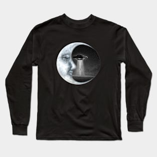 Moon Crescent - Alien Abduction (Black) Long Sleeve T-Shirt